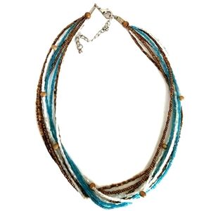 womens statement staggered necklace
